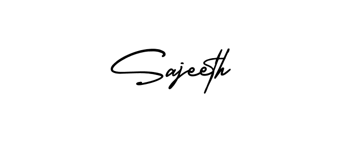 How to make Sajeeth name signature. Use AmerikaSignatureDemo-Regular style for creating short signs online. This is the latest handwritten sign. Sajeeth signature style 3 images and pictures png