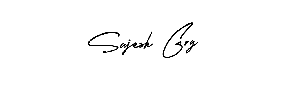 if you are searching for the best signature style for your name Sajesh Grg. so please give up your signature search. here we have designed multiple signature styles  using AmerikaSignatureDemo-Regular. Sajesh Grg signature style 3 images and pictures png