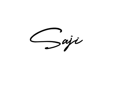 You should practise on your own different ways (AmerikaSignatureDemo-Regular) to write your name (Saji) in signature. don't let someone else do it for you. Saji signature style 3 images and pictures png