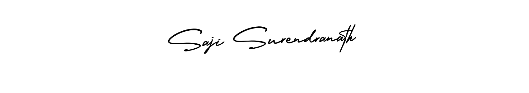 How to make Saji Surendranath name signature. Use AmerikaSignatureDemo-Regular style for creating short signs online. This is the latest handwritten sign. Saji Surendranath signature style 3 images and pictures png