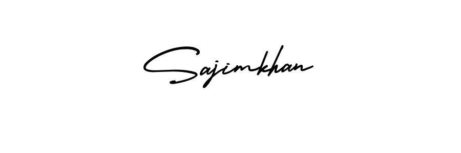 Make a beautiful signature design for name Sajimkhan. With this signature (AmerikaSignatureDemo-Regular) style, you can create a handwritten signature for free. Sajimkhan signature style 3 images and pictures png
