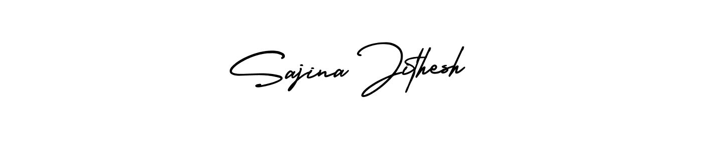 Design your own signature with our free online signature maker. With this signature software, you can create a handwritten (AmerikaSignatureDemo-Regular) signature for name Sajina Jithesh. Sajina Jithesh signature style 3 images and pictures png