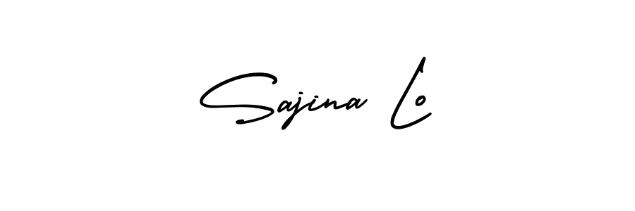 Check out images of Autograph of Sajina Lo name. Actor Sajina Lo Signature Style. AmerikaSignatureDemo-Regular is a professional sign style online. Sajina Lo signature style 3 images and pictures png