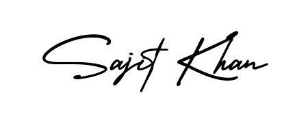 Make your name Sajit Khan memorable on every contract using AmerikaSignatureDemo-Regular autograph style. Instant transparent background export available. Sajit Khan signature style 3 images and pictures png