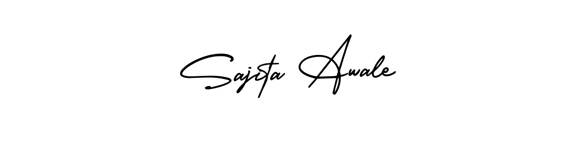 Also You can easily find your signature by using the search form. We will create Sajita Awale name handwritten signature images for you free of cost using AmerikaSignatureDemo-Regular sign style. Sajita Awale signature style 3 images and pictures png