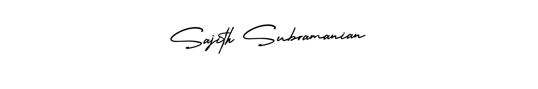 Create a beautiful signature design for name Sajith Subramanian. With this signature (AmerikaSignatureDemo-Regular) fonts, you can make a handwritten signature for free. Sajith Subramanian signature style 3 images and pictures png