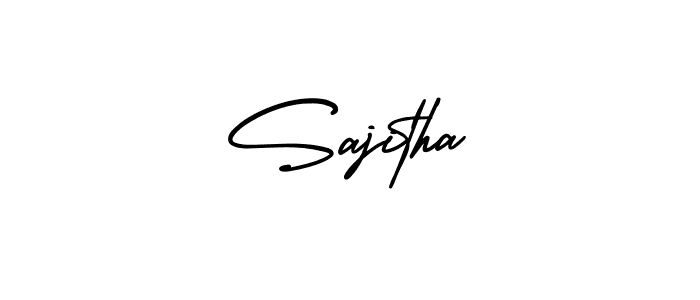 Design your own signature with our free online signature maker. With this signature software, you can create a handwritten (AmerikaSignatureDemo-Regular) signature for name Sajitha. Sajitha signature style 3 images and pictures png