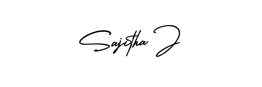 It looks lik you need a new signature style for name Sajitha J. Design unique handwritten (AmerikaSignatureDemo-Regular) signature with our free signature maker in just a few clicks. Sajitha J signature style 3 images and pictures png