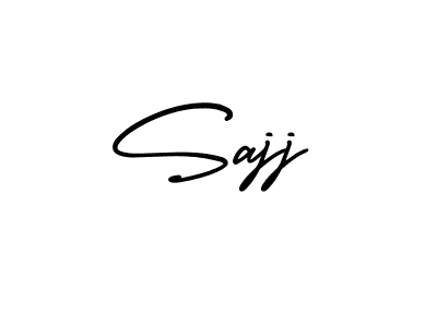 How to make Sajj name signature. Use AmerikaSignatureDemo-Regular style for creating short signs online. This is the latest handwritten sign. Sajj signature style 3 images and pictures png