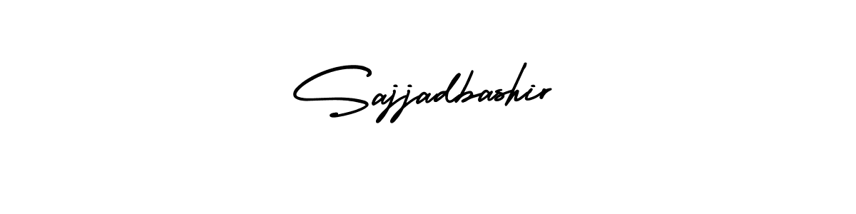 How to make Sajjadbashir name signature. Use AmerikaSignatureDemo-Regular style for creating short signs online. This is the latest handwritten sign. Sajjadbashir signature style 3 images and pictures png