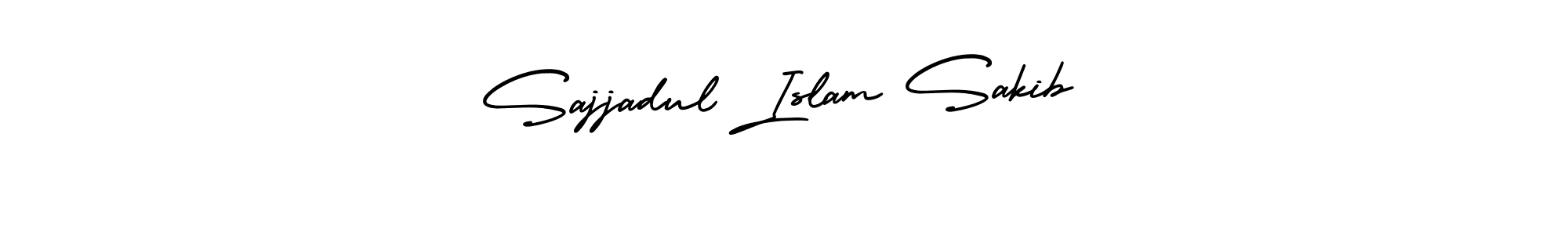 The best way (AmerikaSignatureDemo-Regular) to make a short signature is to pick only two or three words in your name. The name Sajjadul Islam Sakib include a total of six letters. For converting this name. Sajjadul Islam Sakib signature style 3 images and pictures png