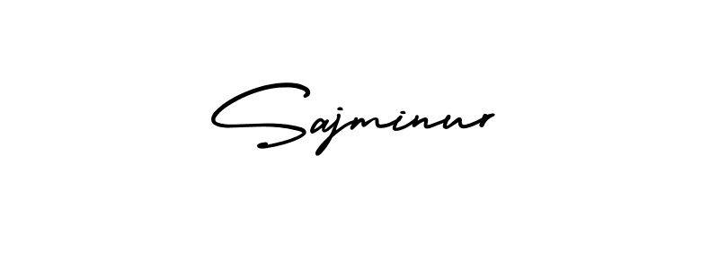 How to make Sajminur signature? AmerikaSignatureDemo-Regular is a professional autograph style. Create handwritten signature for Sajminur name. Sajminur signature style 3 images and pictures png