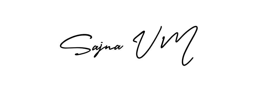 This is the best signature style for the Sajna V M name. Also you like these signature font (AmerikaSignatureDemo-Regular). Mix name signature. Sajna V M signature style 3 images and pictures png