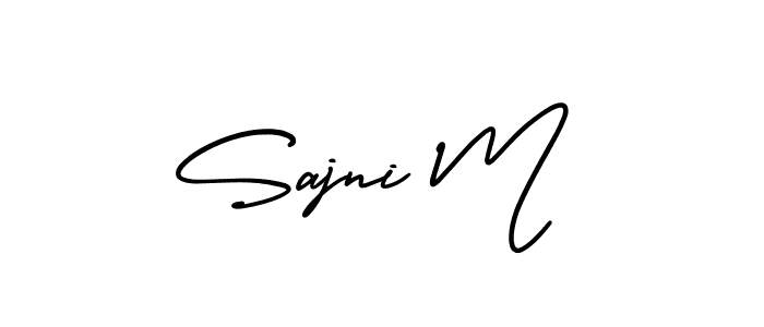 Similarly AmerikaSignatureDemo-Regular is the best handwritten signature design. Signature creator online .You can use it as an online autograph creator for name Sajni M. Sajni M signature style 3 images and pictures png