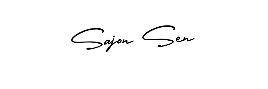 Use a signature maker to create a handwritten signature online. With this signature software, you can design (AmerikaSignatureDemo-Regular) your own signature for name Sajon Sen. Sajon Sen signature style 3 images and pictures png