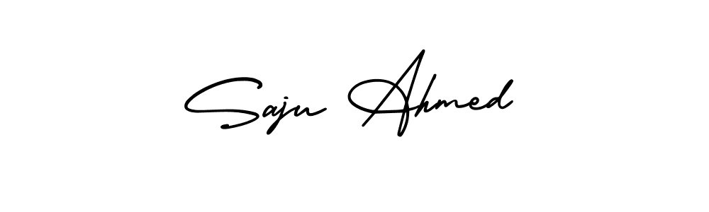 Make a beautiful signature design for name Saju Ahmed. With this signature (AmerikaSignatureDemo-Regular) style, you can create a handwritten signature for free. Saju Ahmed signature style 3 images and pictures png