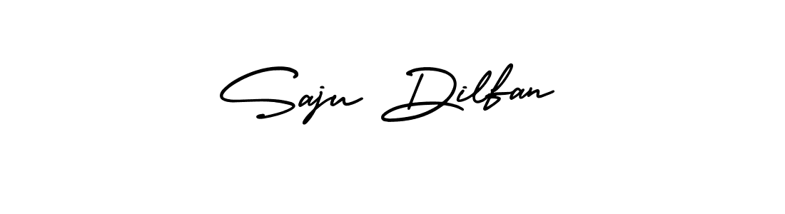 Similarly AmerikaSignatureDemo-Regular is the best handwritten signature design. Signature creator online .You can use it as an online autograph creator for name Saju Dilfan. Saju Dilfan signature style 3 images and pictures png
