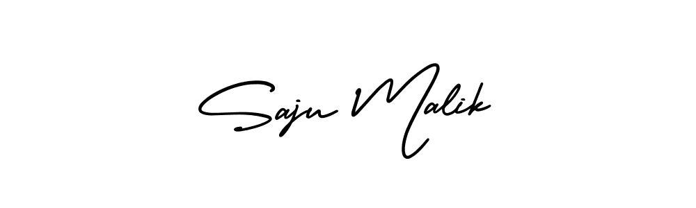 You should practise on your own different ways (AmerikaSignatureDemo-Regular) to write your name (Saju Malik) in signature. don't let someone else do it for you. Saju Malik signature style 3 images and pictures png