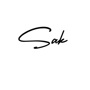 You should practise on your own different ways (AmerikaSignatureDemo-Regular) to write your name (Sak) in signature. don't let someone else do it for you. Sak signature style 3 images and pictures png