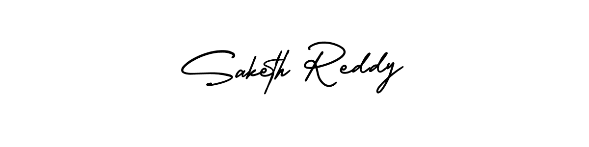 You should practise on your own different ways (AmerikaSignatureDemo-Regular) to write your name (Saketh Reddy) in signature. don't let someone else do it for you. Saketh Reddy signature style 3 images and pictures png