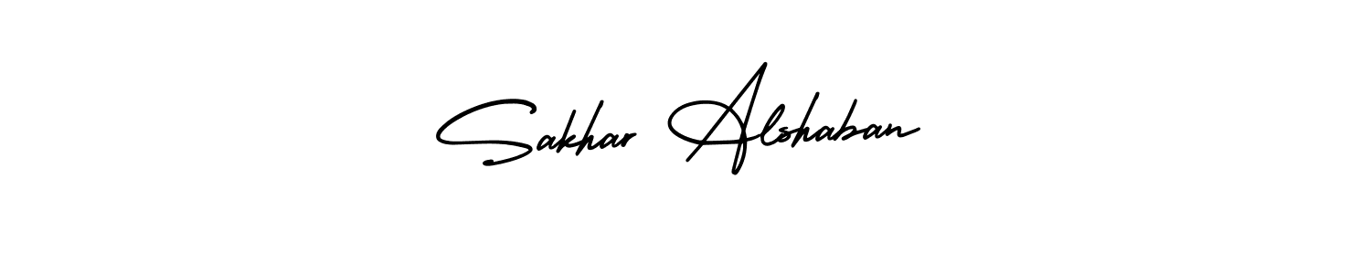 You should practise on your own different ways (AmerikaSignatureDemo-Regular) to write your name (Sakhar Alshaban) in signature. don't let someone else do it for you. Sakhar Alshaban signature style 3 images and pictures png