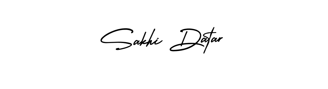 How to make Sakhi Datar signature? AmerikaSignatureDemo-Regular is a professional autograph style. Create handwritten signature for Sakhi Datar name. Sakhi Datar signature style 3 images and pictures png