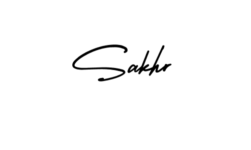 How to Draw Sakhr signature style? AmerikaSignatureDemo-Regular is a latest design signature styles for name Sakhr. Sakhr signature style 3 images and pictures png