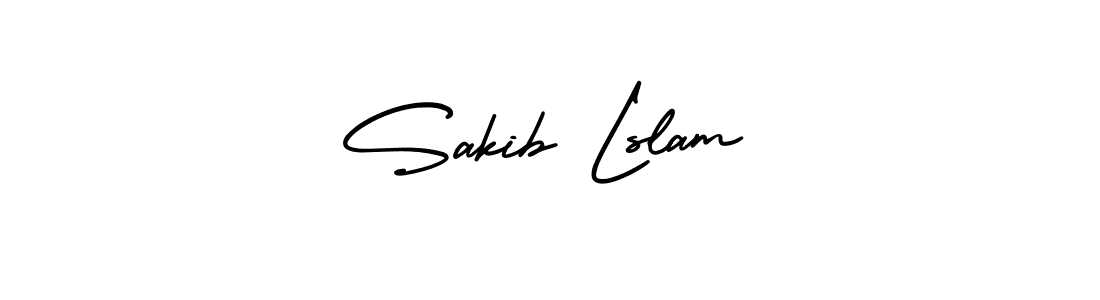 You should practise on your own different ways (AmerikaSignatureDemo-Regular) to write your name (Sakib Lslam) in signature. don't let someone else do it for you. Sakib Lslam signature style 3 images and pictures png