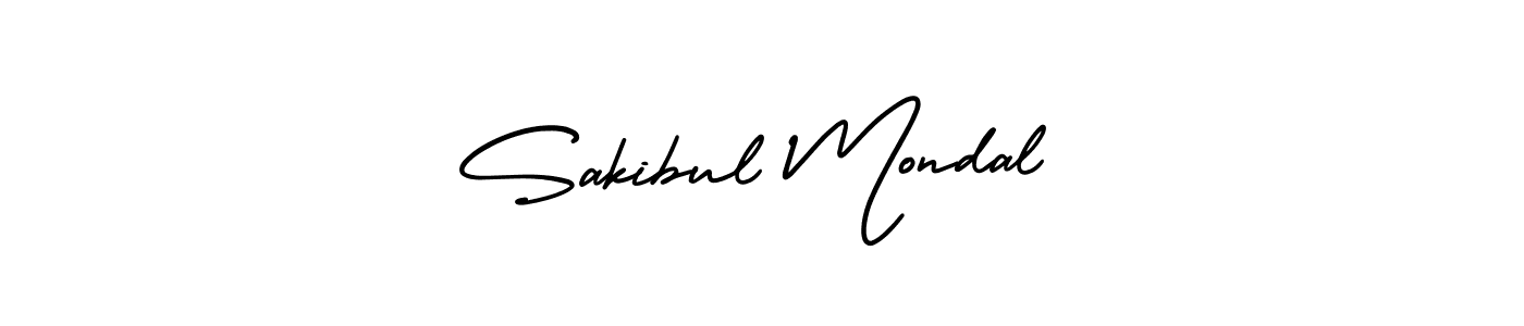 You should practise on your own different ways (AmerikaSignatureDemo-Regular) to write your name (Sakibul Mondal) in signature. don't let someone else do it for you. Sakibul Mondal signature style 3 images and pictures png