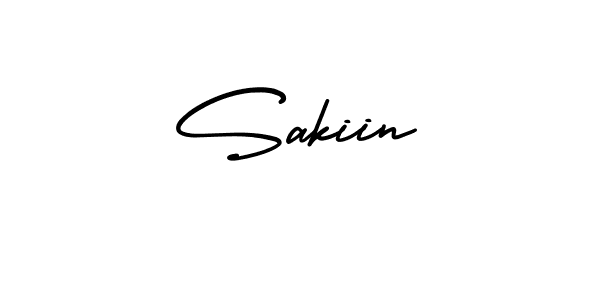 Use a signature maker to create a handwritten signature online. With this signature software, you can design (AmerikaSignatureDemo-Regular) your own signature for name Sakiin. Sakiin signature style 3 images and pictures png