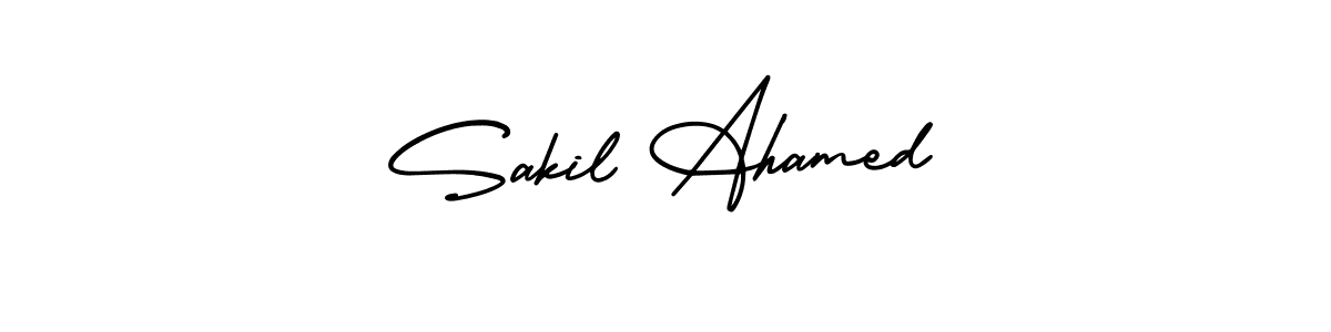 Sakil Ahamed stylish signature style. Best Handwritten Sign (AmerikaSignatureDemo-Regular) for my name. Handwritten Signature Collection Ideas for my name Sakil Ahamed. Sakil Ahamed signature style 3 images and pictures png
