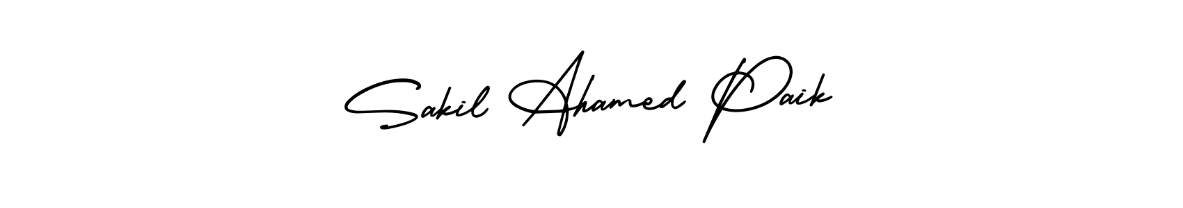 AmerikaSignatureDemo-Regular is a professional signature style that is perfect for those who want to add a touch of class to their signature. It is also a great choice for those who want to make their signature more unique. Get Sakil Ahamed Paik name to fancy signature for free. Sakil Ahamed Paik signature style 3 images and pictures png
