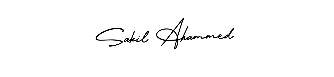 Use a signature maker to create a handwritten signature online. With this signature software, you can design (AmerikaSignatureDemo-Regular) your own signature for name Sakil Ahammed. Sakil Ahammed signature style 3 images and pictures png