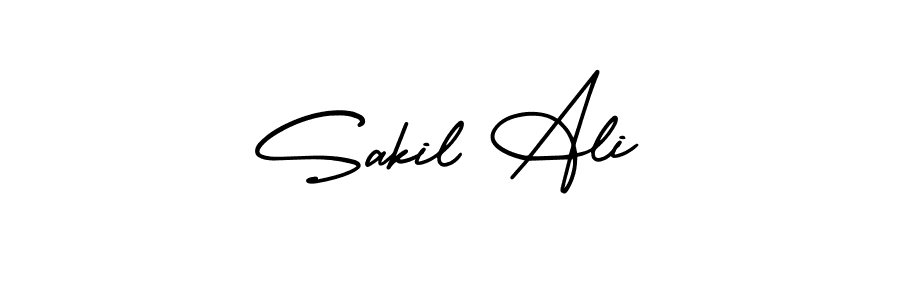 Also You can easily find your signature by using the search form. We will create Sakil Ali name handwritten signature images for you free of cost using AmerikaSignatureDemo-Regular sign style. Sakil Ali signature style 3 images and pictures png