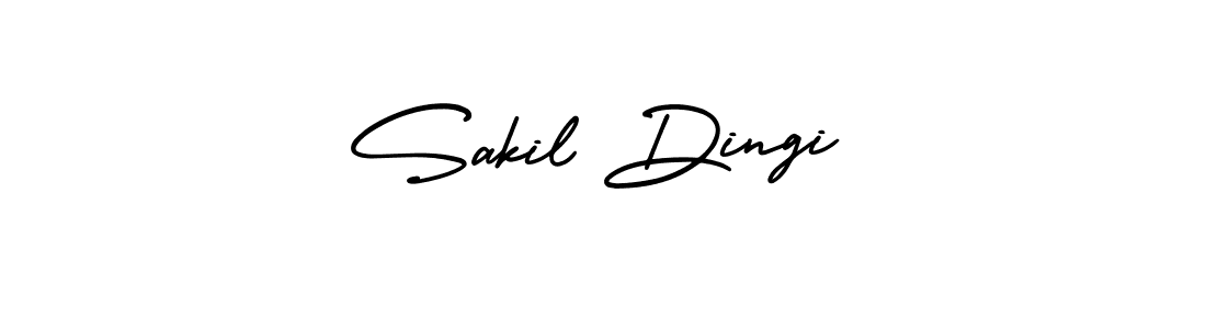 AmerikaSignatureDemo-Regular is a professional signature style that is perfect for those who want to add a touch of class to their signature. It is also a great choice for those who want to make their signature more unique. Get Sakil Dingi name to fancy signature for free. Sakil Dingi signature style 3 images and pictures png