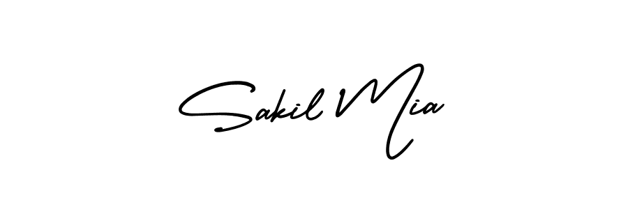 How to make Sakil Mia signature? AmerikaSignatureDemo-Regular is a professional autograph style. Create handwritten signature for Sakil Mia name. Sakil Mia signature style 3 images and pictures png