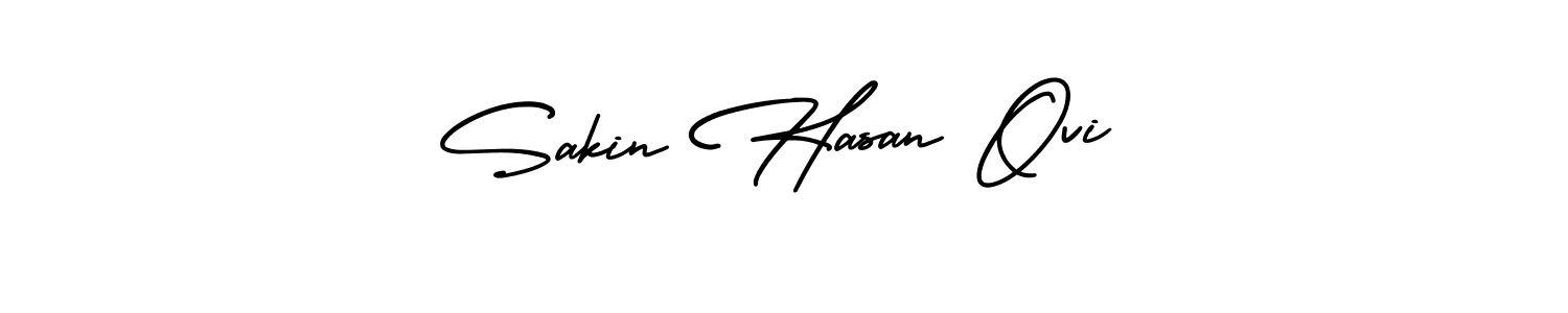 Similarly AmerikaSignatureDemo-Regular is the best handwritten signature design. Signature creator online .You can use it as an online autograph creator for name Sakin Hasan Ovi. Sakin Hasan Ovi signature style 3 images and pictures png