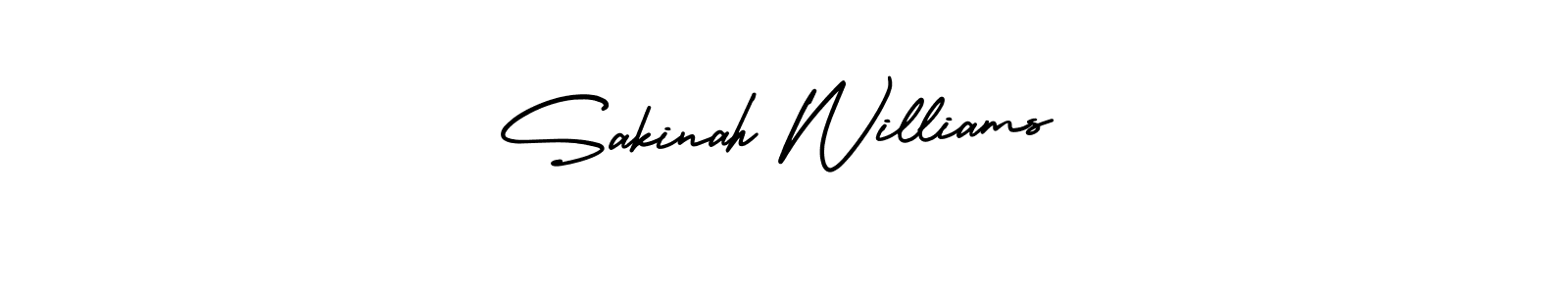 This is the best signature style for the Sakinah Williams name. Also you like these signature font (AmerikaSignatureDemo-Regular). Mix name signature. Sakinah Williams signature style 3 images and pictures png