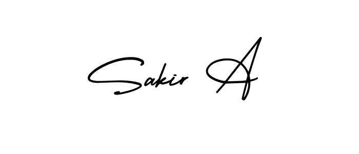 if you are searching for the best signature style for your name Sakir A. so please give up your signature search. here we have designed multiple signature styles  using AmerikaSignatureDemo-Regular. Sakir A signature style 3 images and pictures png