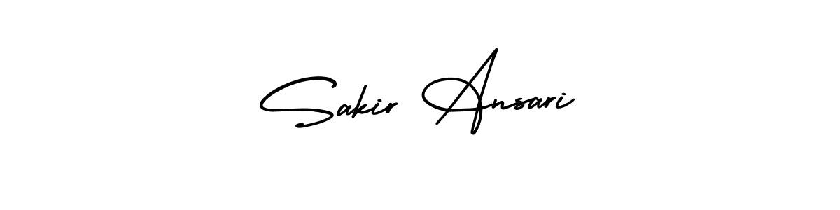 Design your own signature with our free online signature maker. With this signature software, you can create a handwritten (AmerikaSignatureDemo-Regular) signature for name Sakir Ansari. Sakir Ansari signature style 3 images and pictures png
