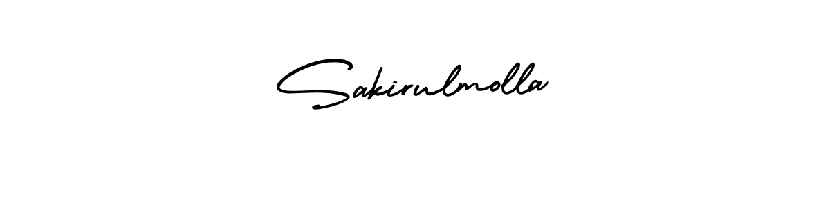 if you are searching for the best signature style for your name Sakirulmolla. so please give up your signature search. here we have designed multiple signature styles  using AmerikaSignatureDemo-Regular. Sakirulmolla signature style 3 images and pictures png