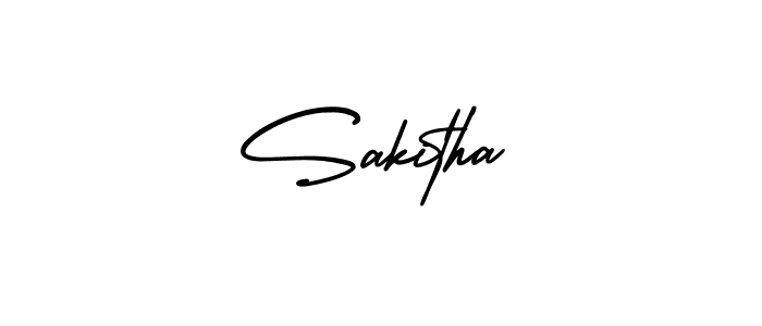 Sakitha stylish signature style. Best Handwritten Sign (AmerikaSignatureDemo-Regular) for my name. Handwritten Signature Collection Ideas for my name Sakitha. Sakitha signature style 3 images and pictures png