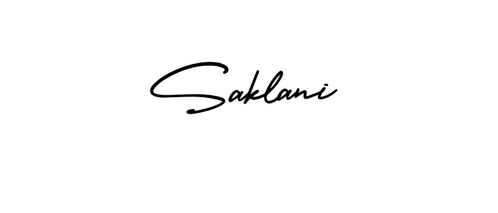 Make a beautiful signature design for name Saklani. Use this online signature maker to create a handwritten signature for free. Saklani signature style 3 images and pictures png