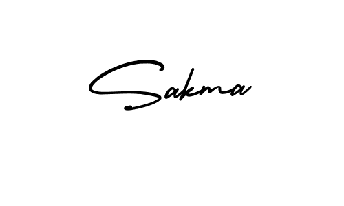 Sakma stylish signature style. Best Handwritten Sign (AmerikaSignatureDemo-Regular) for my name. Handwritten Signature Collection Ideas for my name Sakma. Sakma signature style 3 images and pictures png