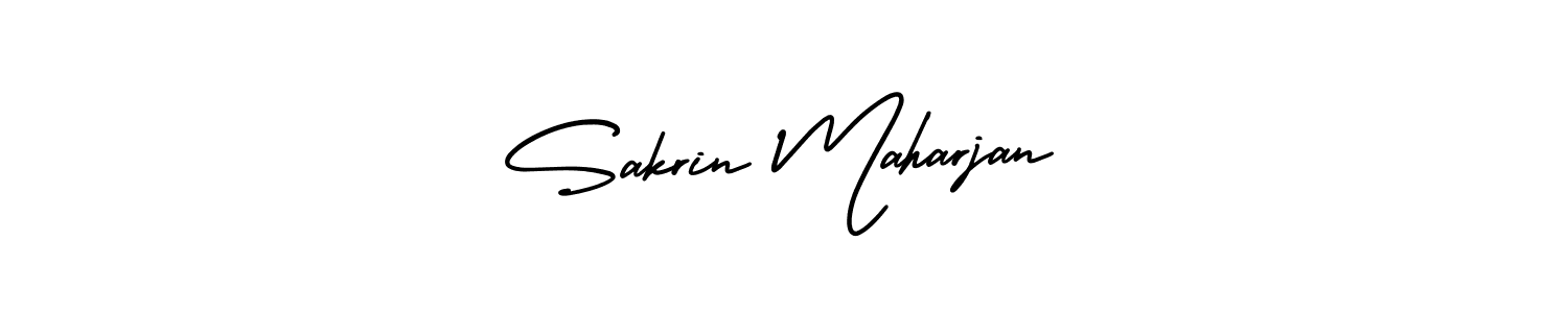 This is the best signature style for the Sakrin Maharjan name. Also you like these signature font (AmerikaSignatureDemo-Regular). Mix name signature. Sakrin Maharjan signature style 3 images and pictures png