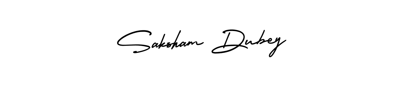 The best way (AmerikaSignatureDemo-Regular) to make a short signature is to pick only two or three words in your name. The name Saksham Dubey include a total of six letters. For converting this name. Saksham Dubey signature style 3 images and pictures png