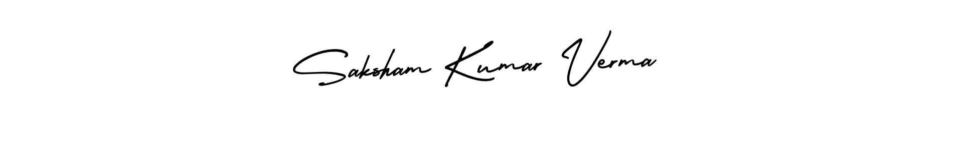 Check out images of Autograph of Saksham Kumar Verma name. Actor Saksham Kumar Verma Signature Style. AmerikaSignatureDemo-Regular is a professional sign style online. Saksham Kumar Verma signature style 3 images and pictures png
