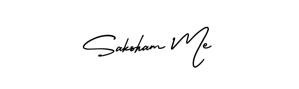 How to make Saksham Me name signature. Use AmerikaSignatureDemo-Regular style for creating short signs online. This is the latest handwritten sign. Saksham Me signature style 3 images and pictures png