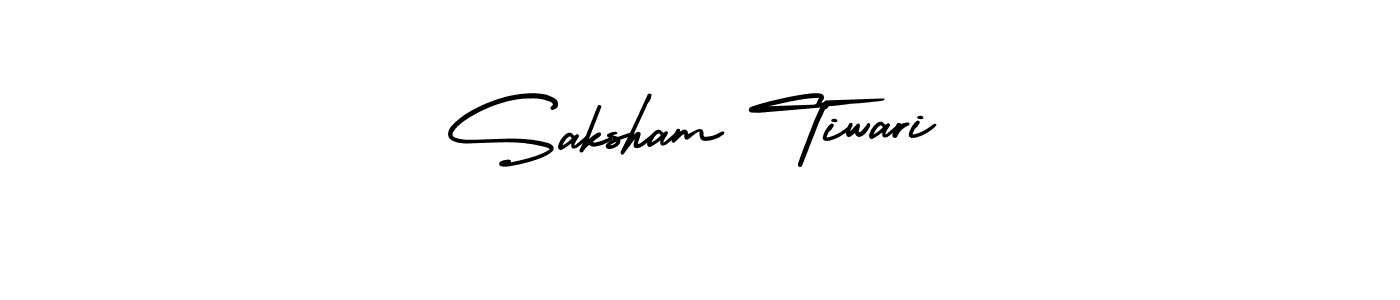 Create a beautiful signature design for name Saksham Tiwari. With this signature (AmerikaSignatureDemo-Regular) fonts, you can make a handwritten signature for free. Saksham Tiwari signature style 3 images and pictures png