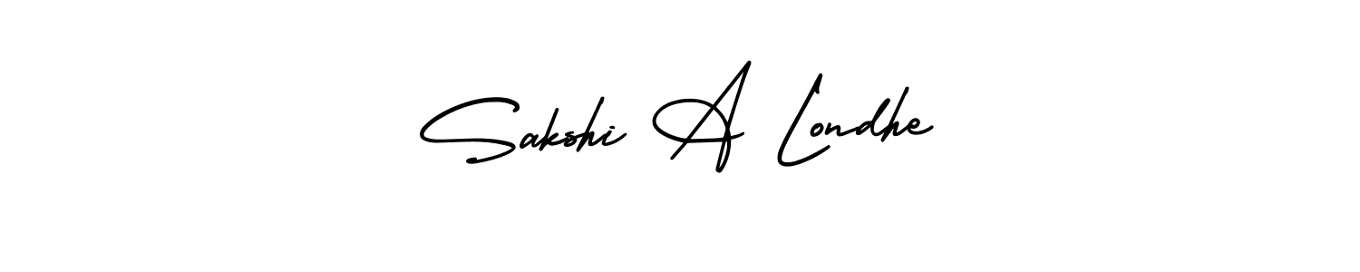 This is the best signature style for the Sakshi A Londhe name. Also you like these signature font (AmerikaSignatureDemo-Regular). Mix name signature. Sakshi A Londhe signature style 3 images and pictures png